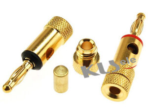 4mm Banana plug gold