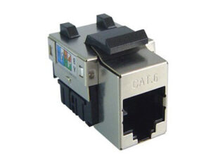 Cat.6A RJ-45 shielded keystone jack 10 Gigabit Ethernet applications 110IDC