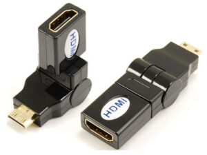 Mini HDMI male to HDMI A female adaptor,rotating 360˚