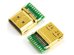 HDMI A male PCB board wire solder type + T