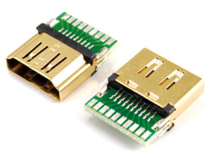 HDMI A female PCB board wire solder type