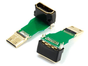 HDMI A female to，HDMI mini male，adaptor，270˚ angle type