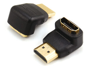 HDMI A male to HDMI A female adaptor,90˚angle type