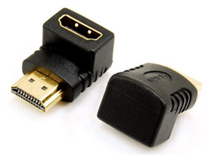 HDMI A male to HDMI A female adaptor,90˚angle type