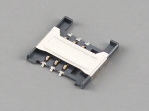 6P SIM Card Connector,PUSH PULL,H1.8mm