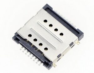 Double SIM Card Connector,PUSH PULL,H3.0mm