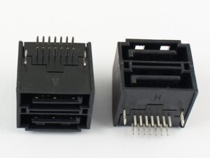 SATA Type A 7 Pin Male Connector,Right Angle,Double Row