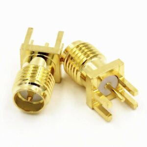 RF Connector SMA PCB End Launch Jack 50 Ohm (Jack, Female & Male,50Ω) L10.5mm