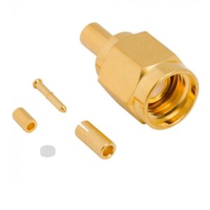 RF Connector SMA Straight Crimp Plug Male 1.32 mm 1.37 Micro-cable (Plug, Male,50Ω) Amphenol 132387 132390