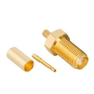 Panel Mount SMA Cable Connector Straight (Jack,Female,50Ω) RG-316,RG-174,RG-188 Amphenol 132119 132198