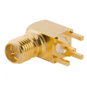 PCB Mount SMA Connector Right Angle (Jack,Male,50Ω) L15.1mm Amphenol 132136RP