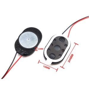 24*15mm mylar speakers with cable 8Ω 0.5W or 1W,Internal magnetism